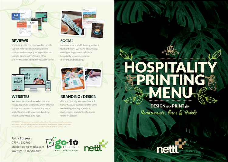 Hospitality Menu