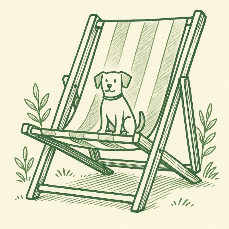 Dog on Deckchair Giant Deckchair