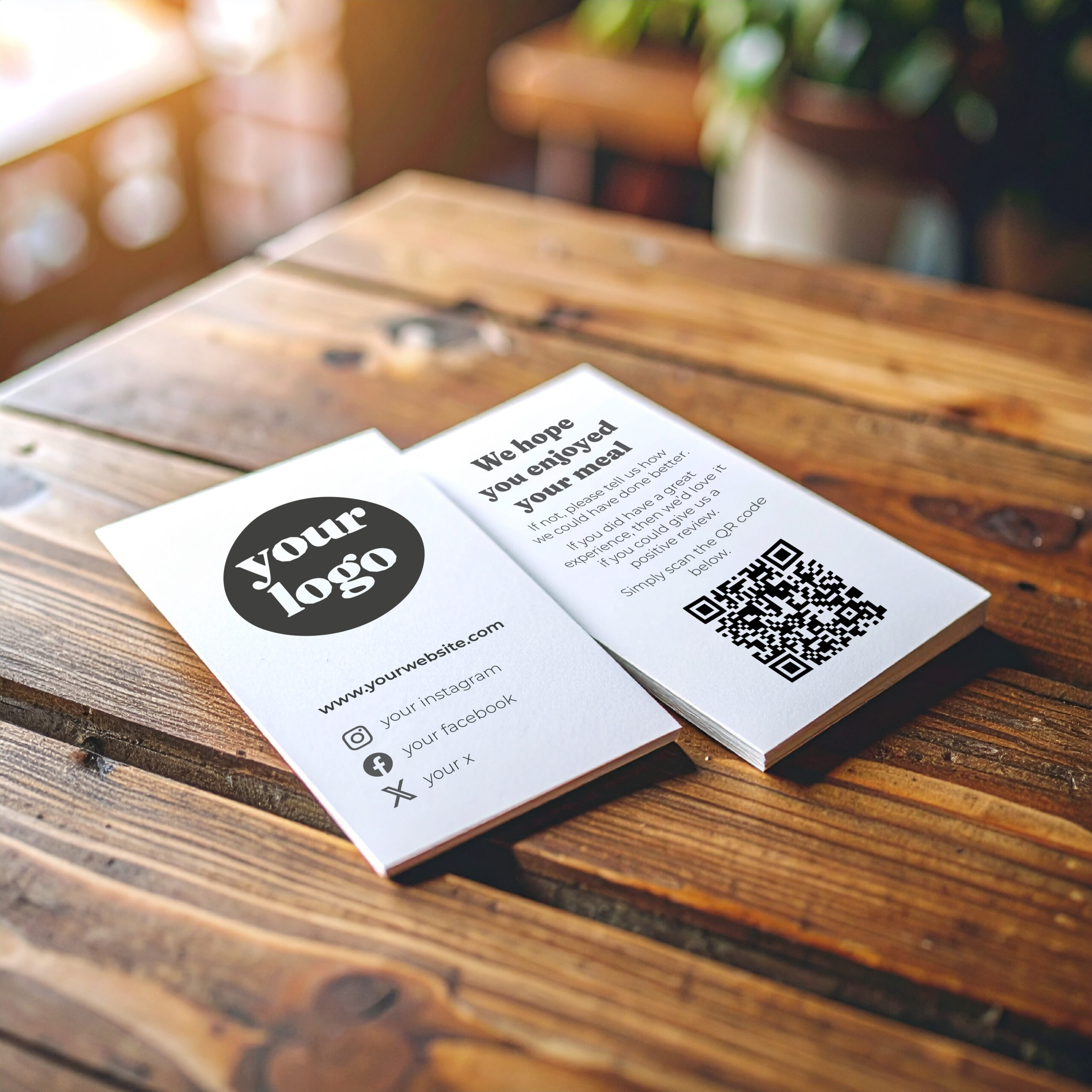 Printed Review Cards QR Review Cards